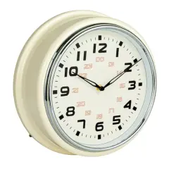 Hello Honey&reg; 12" Cream Chic Round Wall Clock