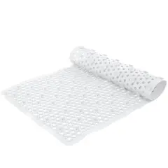 Bath Bliss Self-Draining Bath Mat White