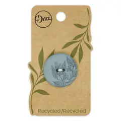 Dritz&reg; 28mm Dark Turquoise Recycled Hemp Round Floral Button, 3ct.