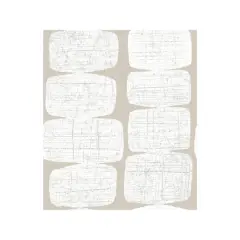 RoomMates White Mid-Century Beads Peel & Stick Wallpaper