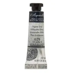Sennelier French Artists' Watercolor, 10mL 029 Iridescent Silver