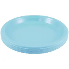 JAM Paper 7" Plastic Party Plates, 20ct. Sea Blue