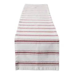 DII&reg; 108" Barn Red Zig Dobby Stripe Table Runner