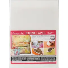 Stamperia White Washable Stone Paper, 8.25" x 11.6"