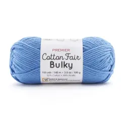 Premier&reg; Cotton Fair&reg; Bulky Solid Yarn Cornflower