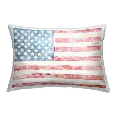 Stupell Industries Patriotic Brushed Flag Outdoor Printed Pillow