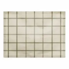 Green & Cream Check Cotton Twill Placemat