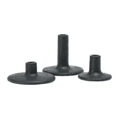 Hello Honey&reg; Stoneware Taper Candle Holder Set Black