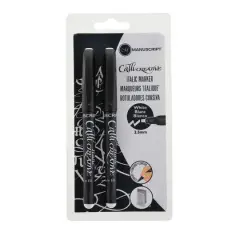 Manuscript CalliCreative White Italic Calligraphy Marker Set