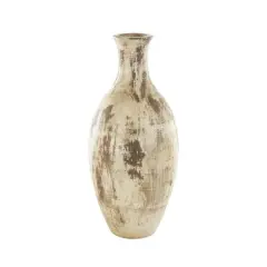 Brown Ceramic Antique Style Distressed Vase