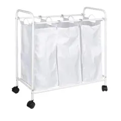 Household Essentials Triple Laundry Sorter White