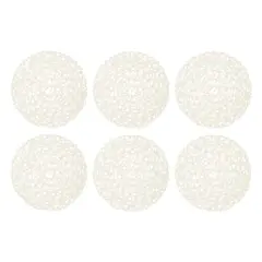 DII&reg; Off White Woven Paper Round Placemat (Set of 6)