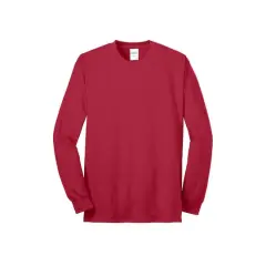 Port & Company&reg; Long Sleeve Adult Core Blend T-Shirt Red