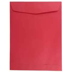 JAM Paper 9" x 12" Red Recycled Open End Envelopes, 25ct.