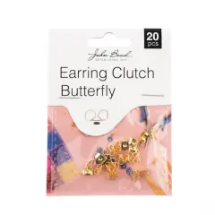 John Bead Must Have Findings 6mm Earring Clutch Butterfly, 20ct. Gold