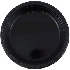JAM Paper 10.25" Plastic Party Plates, 20ct. Black
