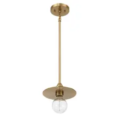 Hello Honey&reg; Daisy Brushed Gold Mini Modern Exposed Bulb Metal Ceiling Light