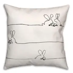 Easter Bunnies Design Pillow 2 18" x 18" Throw Pillow