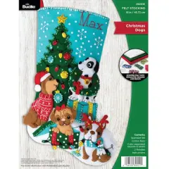 Bucilla&reg; Christmas Dogs Felt Stocking Kit