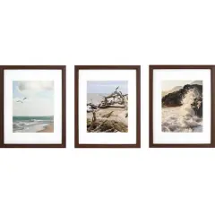 3 Pack Gallery&trade; 8" x 10" Brown Frame with Mat by Studio D&eacute;cor&reg;