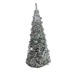 6ft. Pre-Lit Flocked Pre-Decorated Pop-Up Artificial Christmas Tree