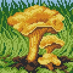 Orchidea Needlepoint Canvas For Halfstitch Without Yarn Chanterelle - Printed Tapestry Canvas