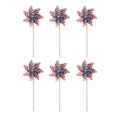 Glitzhome&reg; 24" Stars & Stripes Patriotic Windmills, 6ct.