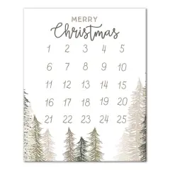 Christmas Trees Countdown Canvas Wall Art