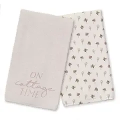 On Cottage Time Tea Towel Set Cream