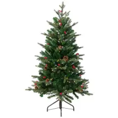 4.5ft. Pre-Lit Real Touch&trade; Mixed Noble Spruce Artificial Christmas Tree, Warm White Lights