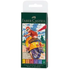Faber-Castell&reg; PITT&reg; 6 Color Artist Brush Pen Set Color Wheel