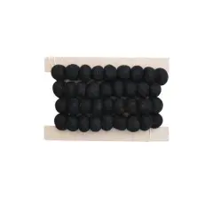Hello Honey&reg; 6ft. Black Handmade Wool Felt Ball Garland