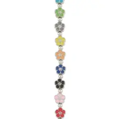 Multicolor Enamel Metal Flower Beads, 8mm by Bead Landing&trade;