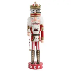 Santa's Workshop 16.5" Red Merry Go Round Nutcracker