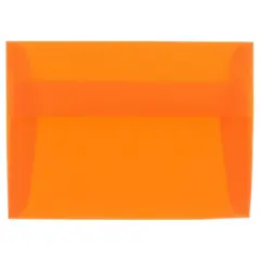 JAM Paper A1 Translucent Vellum Invitation Envelopes, 25ct. Orange