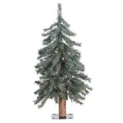 2ft. Pre-Lit Natural Bark Alpine Artificial Christmas Tree, ClearLights