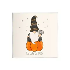 Stupell Industries Too Cute To Spook Gnome Phrase Wall Plaque Art