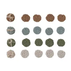 Hello Honey&reg; 4" Mixed Round Cotton Crocheted Coasters, 16ct.