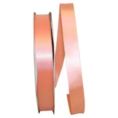 JAM Paper 7/8" x 100yd. Satin Single Face Ribbon Peach