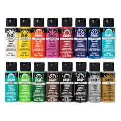 FolkArt&reg; Enamel Gloss Acrylic Craft Paint 16 Color Set