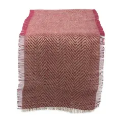 DII&reg; 72" Barn Red Chevron Burlap Table Runner Chevron Barn Red