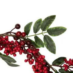 5ft. Christmas Leaves & Red Berries Artificial Garland