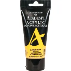 Grumbacher&reg; Academy&reg; Acrylic, 2.5oz. CO31P Cadmium Yellow Deep Hue