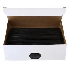 JAM Paper Home D&eacute;cor Trimmings 6" Plastic Twist Ties, 2,000ct. Black