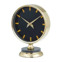 Gold Modern Abstract Clock, 8" x 5" x 11"