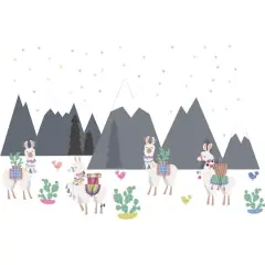 WallPops Laid Back Llamas Wall Art Kit