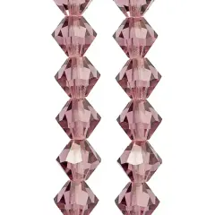 Preciosa Glass Crystal Bicone Beads, 6mm by Bead Landing&trade; Light Amethyst