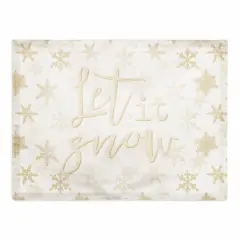 Cream Snowflakes Poly Twill Placemat
