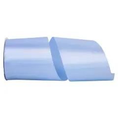 JAM Paper 4" x 50yd. Satin Allure Single Face Ribbon Light Blue