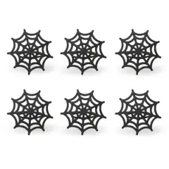 Black Spider Web Napkin Ring Set, 6ct.